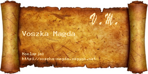 Voszka Magda névjegykártya